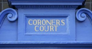 Blue Coroners Court Door