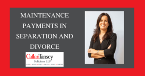 Maintenance payments in separation and divorce
